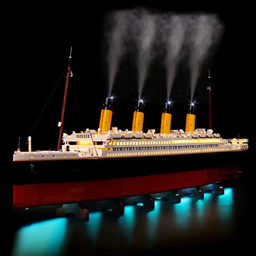 cooldac Led Beleuchtung Set für Lego 10294 Creator Expert Titanic Building Set, Led Licht Kit kompatibel mit Lego 10294 Lego 10294 Rauchmodul für das Titanic-Schiff (kein Lego enthalten, nur Lichter) von cooldac