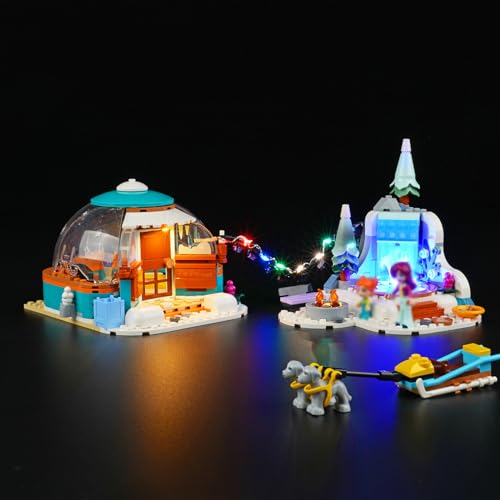 cooldac Led Licht Kit Kompatibel mit Lego 41760 Friends Ferien im Iglu Set mit Camping-Zelt(nur Beleuchtung, Keine Modelle), Kreative Dekorlichter Set Kompatibel mit Lego Friends Igloo Holiday von cooldac