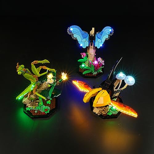 cooldac Led Licht Kit Kompatibel mit Lego 21342 Ideas Insektensammlung Set (nur Beleuchtung, Keine Modelle), Kreative Dekorlichter Set Kompatibel mit Lego Ideas 21342 Insekten Set Bausteine Modell von cooldac