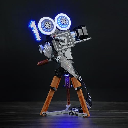 cooldac Led Licht Kit Kompatibel mit Lego 43230 Disney Kamera Hommage an Walt Disney(Nur Beleuchtung, Kein Lego), Kreative Dekorlichter Set Kompatibel mit Lego 43230 100 Jahre Disney Kamera von cooldac