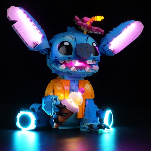 cooldac Led Licht Kit Kompatibel mit Lego 43249 Disney Stitch Set (nur Beleuchtung, Keine Modelle), Kreative Dekorlichter Set Kompatibel mit Lego 43249 Disney Stitch Baustein Modell von cooldac