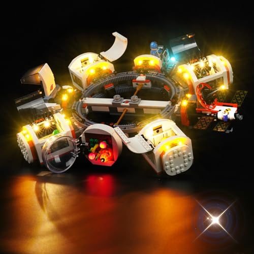 cooldac Led Licht Kit Kompatibel mit Lego 60433 Modulare Raumstation Set (nur Beleuchtung, Keine Modelle), Kreative Lichtsteuerungs Licht Set Kompatibel mit Lego 60433 Modular Space Station Baustein von cooldac