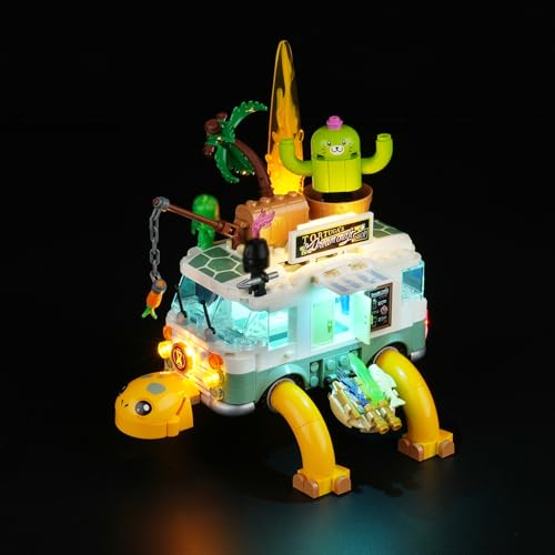 cooldac Led Licht Kit Kompatibel mit Lego 71456 DREAMZzz Mrs. Castillos Schildkrötenbus Set, Licht Set Kompatibel mit Lego DREAMZzz 71456 Mrs. Castillos Schildkrötenbus Modell. von cooldac