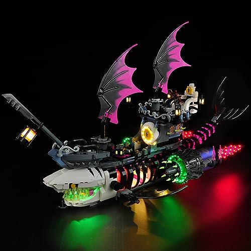 cooldac Led Licht Kit Kompatibel mit Lego 71469 DREAMZzz Albtraum-Haischiff, Kreative Dekorlichter Set Kompatibel mit Lego DREAMZzz 71469 Albtraum-Haischiff Bausteine Modell. von cooldac