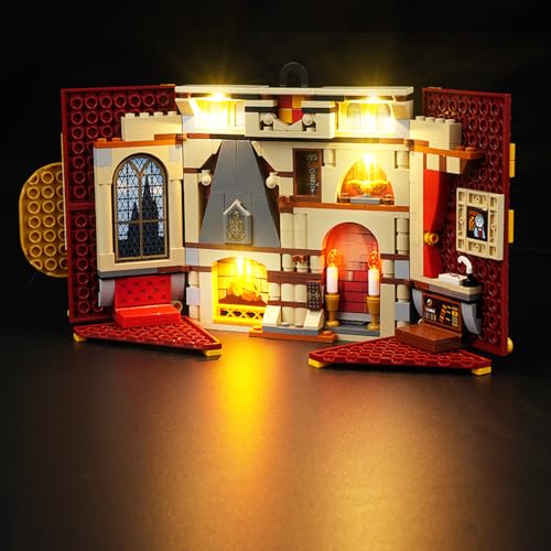 cooldac Led Licht Kit Kompatibel mit Lego 76409 Harry Potter Hausbanner Gryffindor Set(nur Beleuchtung, Keine Modelle), Kreative Dekorlichter Set Kompatibel mit Lego 76409 Harry Potter Hausbanner von cooldac