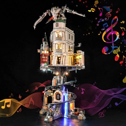 cooldac Led Licht Kit Kompatibel mit Lego 76417 Gringotts Zaubererbank Sammleredition(nur Beleuchtung, Keine Modelle), Music Version Dekorlichter Set Kompatibel mit Lego Harry Potter Gringotts von cooldac