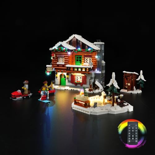 cooldac Led Licht Kit Kompatibel mit Lego Icons 10325 Almhütte Winter Village (Nur Beleuchtung, Kein Modell), Fernbedienung Kreative Dekorlichter Set Kompatibel mit Lego 10325 Alpine Lodge von cooldac