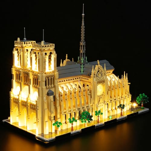cooldac Led Licht Kit für Lego notre Dame de Paris(Kein Lego, Nur Beleuchtung), Kreative Dekorlichter Set Kompatibel mit Lego 21061 Notre Dame de Paris. von cooldac