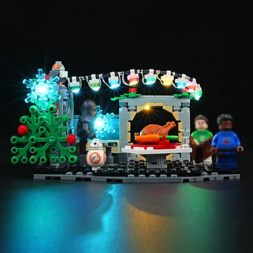 cooldac Led Licht Kit Kompatibel mit Lego Star Wars 40658 Millennium Falcon Weihnachtsdiorama (nur Beleuchtung, Keine Modelle), Kreative Dekorlichter Set Kompatibel mit Lego 40658 Millennium von cooldac