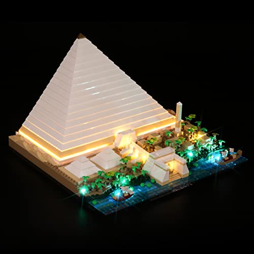 cooldac Licht-Kit Kompatibel mit Lego 21058 Architecture Cheops-Pyramide Bausatz, Led Beleuchtungs Set Kompatibel mit Lego 21058 (nur Lichter, Keine Modelle) von cooldac