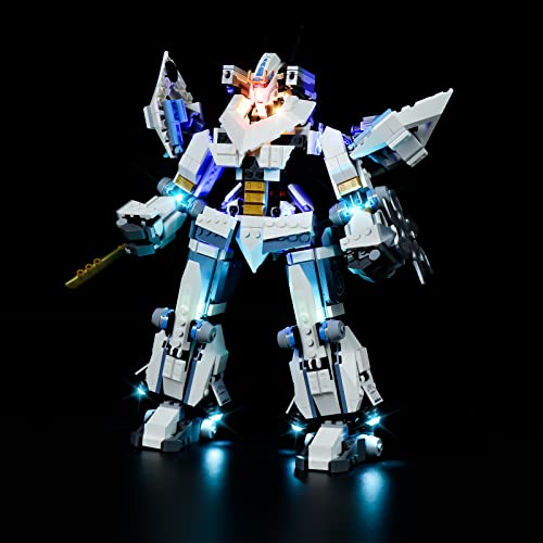 cooldac Licht-Kit Kompatibel mit Lego 71738 NINJAGO Zanes Titan Mech Battle Bausteine Modell, LED-Beleuchtungsset Kompatibel mit Lego 71738 (Packung nur Lichtkit, kein Kompatibel mit Lego-Set) von cooldac