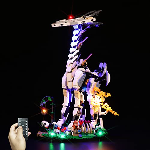 cooldac Licht-Kit Kompatibel mit Lego 76989 Horizon Forbidden West: Langhals Modellbausatz, Led Beleuchtungs Set Kompatibel mit Lego 76989 Fernbedienungsversion (nur Lichter, Keine Modelle) von cooldac