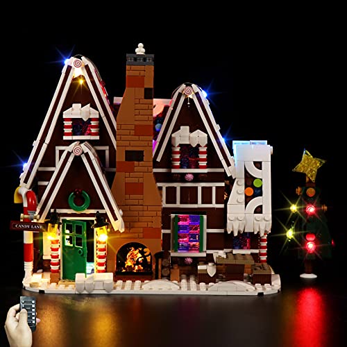 cooldac Licht-Kit für Lego Lebkuchenhaus 10267 Bausatz, Fernbedienung Version LED Beleuchtungskit Kompatibel mit Lego 10267 Set (Lichter Kit Ohne Modell) (Fernbedienung Version) von cooldac