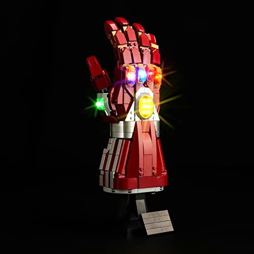 cooldac Licht-Kit Kompatibel mit Lego 76223 Iron Man Nano Gauntlet, Led Beleuchtungs Set Kompatibel mit Lego 76223 Nano Gauntlet Modell, Kreative Dekorlichter Kompatibel mit Lego 76223 Set von cooldac