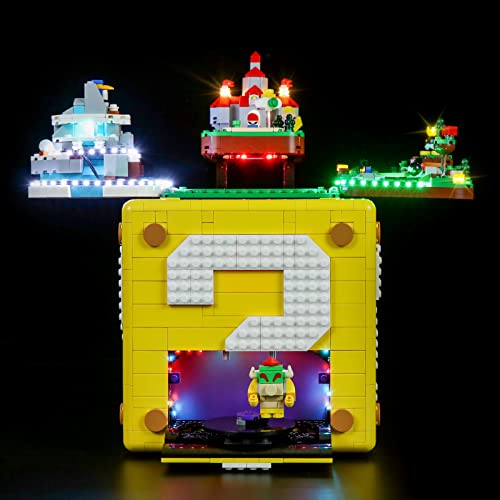 cooldac Licht-Kit für Lego Super Mario 64 Fragezeichenblock 71395 Bauset, Basisversion Beleuchtungsset kompatibel mit Lego 71395 (nur Lichter, kein Modell) von cooldac