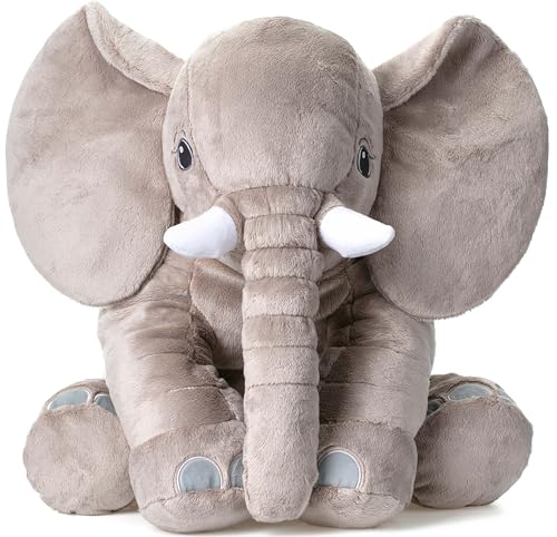 corimori 60cm Elefant Kuscheltier I extra Flauschiges, XXL Plüschtier (Grau - Pip der Elefant) von corimori