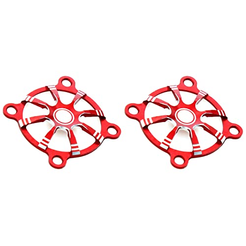 2 x RC Auto Kühlventilator Schutzhülle 30 x 30 mm Motor Fan Abdeckung für Fernbedienung Modellauto Zubehör Rot von coserori