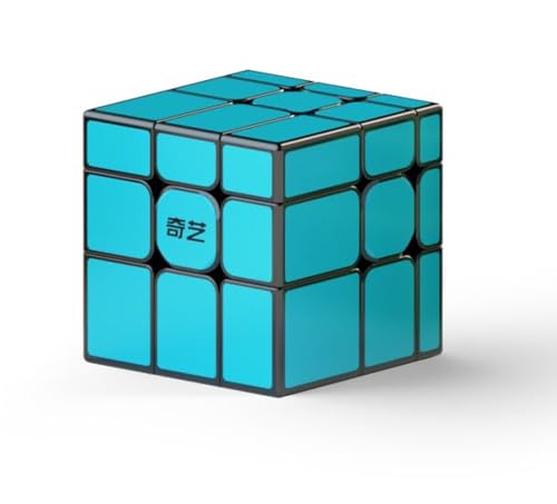 Qiyi Magnetischer Spiegelwürfel 3x3x3 Speed Cube Magnete Aufkleberlos 3x3 Spiegelblöcke Würfel Verschiedene Formen Würfel mit Titeln (Blau) von cuberspeed