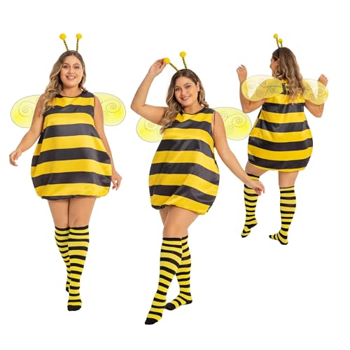 cuteDIY Bienenkostüm Erwachsene Bienen Kostüm Damen Faschingskostüme Fasching Kostüm Karneval Schwangere von cuteDIY