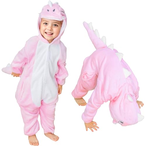 cuteDIY Dinosaurier Kostüm Kinder Dinokostüm Dino Tierkostüm Tier Overall Onesie von cuteDIY