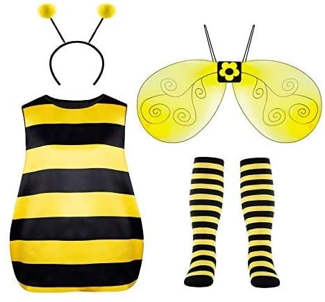 cuteDIY Faschingskostüme Damen Lustig Tiere Frauen Bienenkostüm Biene Bienen Erwachsene von cuteDIY