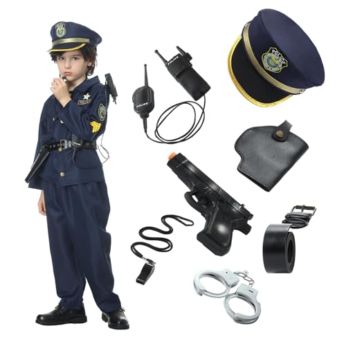 cuteDIY Polizei Kostüm Kinder Polizist Jungs Polizeikostüm 104 110 116 122 128 von cuteDIY