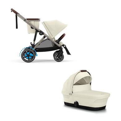 cybex GOLD 2 in 1 Kinderwagen e-Gazelle S Seashell Beige von cybex GOLD