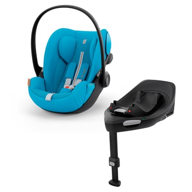 cybex GOLD Babyschale Cloud G i-Size Plus Beach Blue Plus mit Basisstation Base G von cybex GOLD