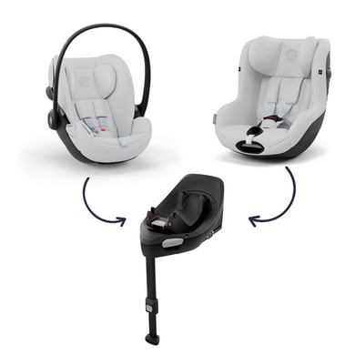 cybex GOLD Kindersitz Set Reboarder Sirona G inklusive Babyschale Cloud G und Basisstation Base G Plus Fog Grey von cybex GOLD