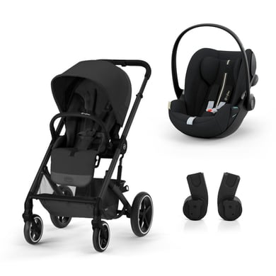 cybex GOLD Kinderwagen Balios S Lux Black Moon Black inklusive Babyschale Cloud G i-Size Plus Moon Black und Adapter von cybex GOLD