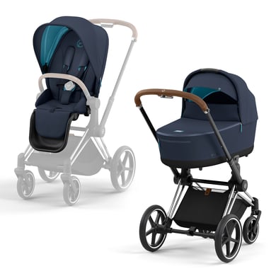 cybex PLATINUM Kombikinderwagen Priam Chrome Brown Dark Navy Conscious Collection von cybex GOLD