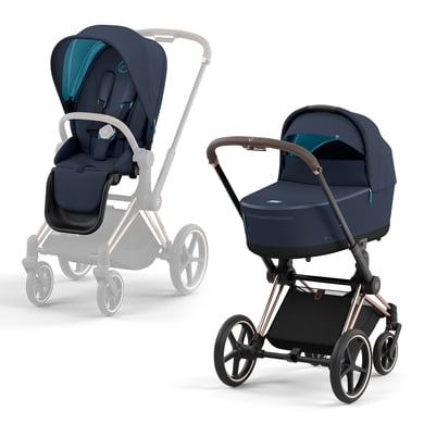 cybex PLATINUM Kombikinderwagen Priam Rosegold Dark Navy Conscious Collection von cybex GOLD