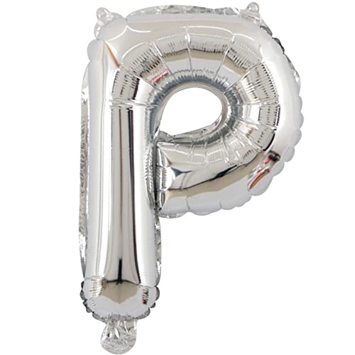 D2D | Party Balloon Buchstabe P in Silber - Größe 40 cm - Folienballon - Buchstabenballon - Geburtstagsdeko von d2d-needs