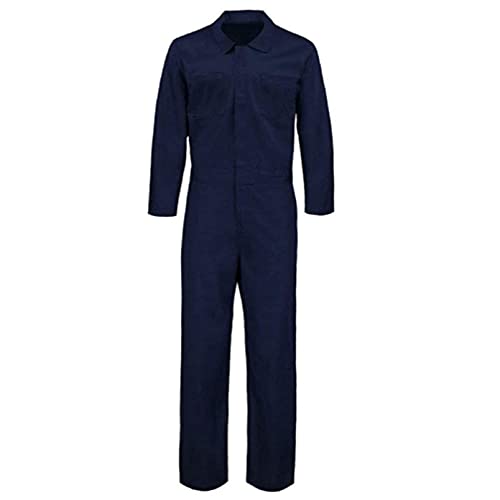 dPois Herren Halloween Kostüm Horror Film Cosplay Kostüm Langarm Overall Arbeitsanzug Baumwolle Arbeitskleidung Männer Blaumann Kleidung Marineblau L von dPois