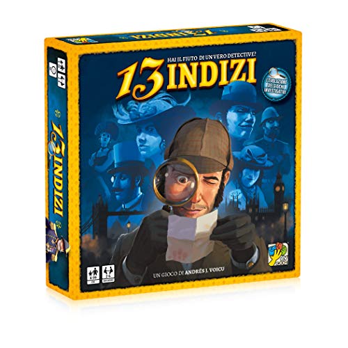 dV Giochi DVG9330 13 Indizi – Brettspiel zur Deduktion und Ermittlung – italienische Ausgabe, Mehrfarbig von dV Giochi