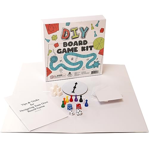 DIY Brettspiel Kit - Machen Sie Ihr eigenes Spielbrett Kit mit doppelseitigem Blanko-Spielbrett, Blanko-Brettspiel-Box, Brettspielstücke, Brettspielzubehör von da Vinci's Room