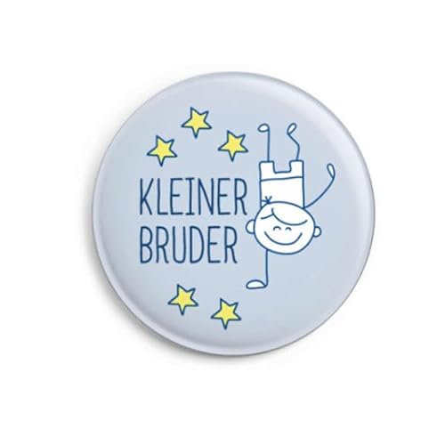 Button: Kleiner Bruder: (32 mm Button mit kleinem Klappkärtchen) von dabelino