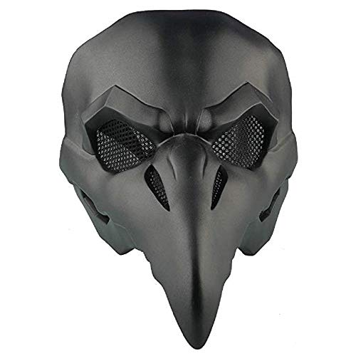 damdos Doctor Ravens Reaper Erwachsene Cosplay Maske Krähe Reaper Masken Nevermore Hautplage Arzt Maske Vögel Krähe Punk-Maske PVC-Material. von damdos