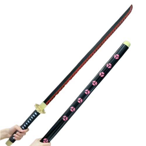 damdos Halloween Prop Cosplay Roronoa Zoro Sword,One Piece Zoro Sword Wa Michi Ichi Wado Ichimonji Sword,Weapon Katana Ninja Samurai Prop Birthdays Gifts (Red Ben) von damdos