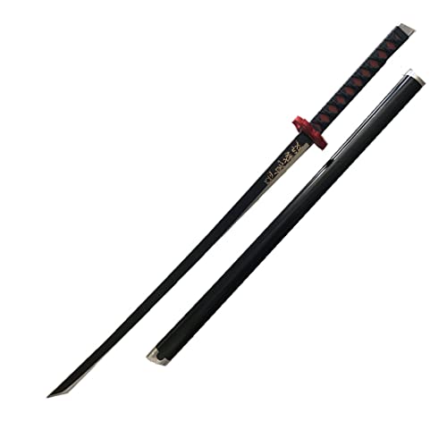 damdos Halloween Prop Weapon for Demon of Slayer Cosplay Sword, PU Foam 31.5inch Rengoku Kyoujurou Swords,Kamado Tanjirou Swords Xmas Birthday Gifts (Rengoku Kyoujurou B) von damdos