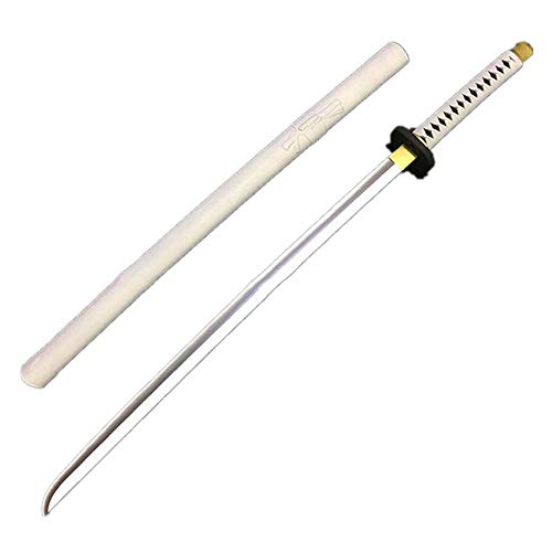 damdos Halloween Prop Weapon Cosplay Sword Roronoaa Zoro One Piece Zoro Sword Wa Michi Ichi Wado Ichimonji Sword PU Rubber Samuraiay Swords Birthdays Gifts (White) von damdos