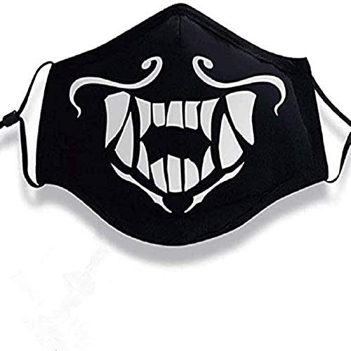 damdos for K/DA Akali Mask Assassin K-DA Cosplay Props S8 Face Mask Night Lights Luminous Gifts Black von damdos