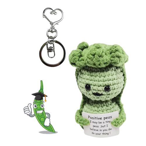 dancepandas Pocket Hug Positive Potato, Emotional Support Pickle Positive Geschenke Mini-Plüsch Figuren Lustige Positive Erbsen für Kollegen Freundin Freund von dancepandas