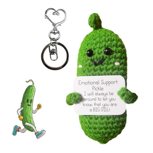 dancepandas Pocket Hug Positive Potato, Emotional Support Pickle Positive Geschenke Mini-Plüsch Figuren Lustige Positive Gurke für Kollegen Freundin Freund von dancepandas