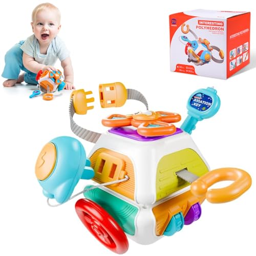 dashfor Montessori Spielzeug Baby Montessori Spielzeug ab 1 Jahr, Montessori Spielzeug ab 1-3 Jahr, Montessori Würfel Sensorik Spielzeug, Motorikspielzeug ab 1 Jahr Weihnachtstag Geschenke von dashfor