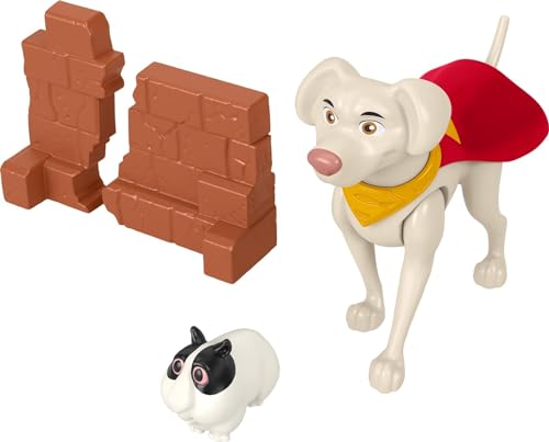 Fisher-Price DC Super Pets HGL12 - DC League of Super-Pets Action Pack Krypto Figurenset mit Hund und Zubehör, Spielzeug für Kinder ab 3 Jahren von Fisher-Price