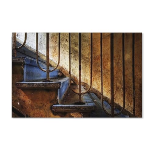 Puzzle 1000 Stück，Verlassene Treppe，Holz Adult Toys Dekompression Spiel（75x50cm）-A83 von dcobs