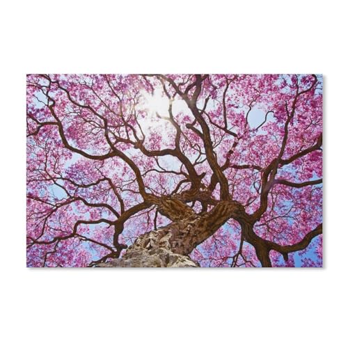 Puzzle Für Erwachsene 1000 Teile DIY Papier puzzles Erwachsene Kinder puzzle Klassisches Puzzle，Rosa Sakura-Blüte, Blumen, Zweige，1000 Teile Puzzle Geschenke Für Liebhaber Oder Freunde（50x70cm）-325 von dcobs