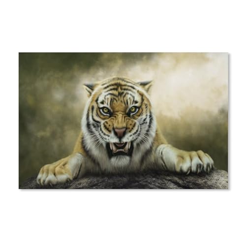 Tiger，Puzzle 1000 Teile für Erwachsene, Klassische Puzzle Puzzle Schwierig für Kid Surprise Birthday für Family Home Decor Art Puzzle（38x26cm）-A349 von dcobs