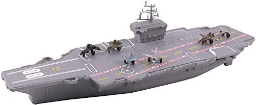 deAO Flugzeugträger Spielset, Flugzeugträger und Schlachtschiff Modell mit Militärflugzeuge, Hubschrauber, Schlachtschiff, Militär LKW, Armee Männer Actionfiguren, Assault Ship Armee Spielzeug Kinder von deAO